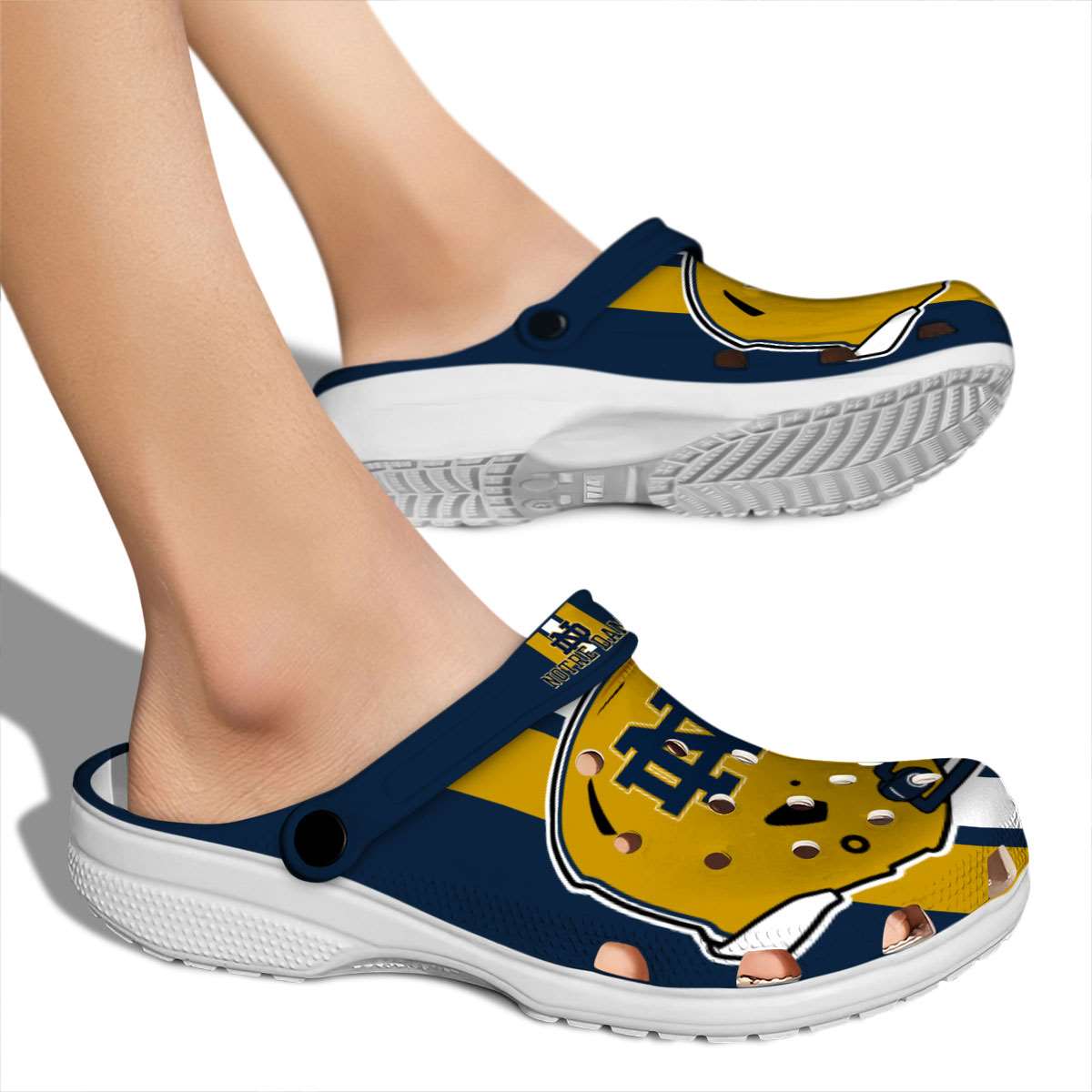 Merchidea Notre Dame Fighting Irish NCAA Sport Crocs Crocband Clogs Shoes Comfortable For Men Women and Kids