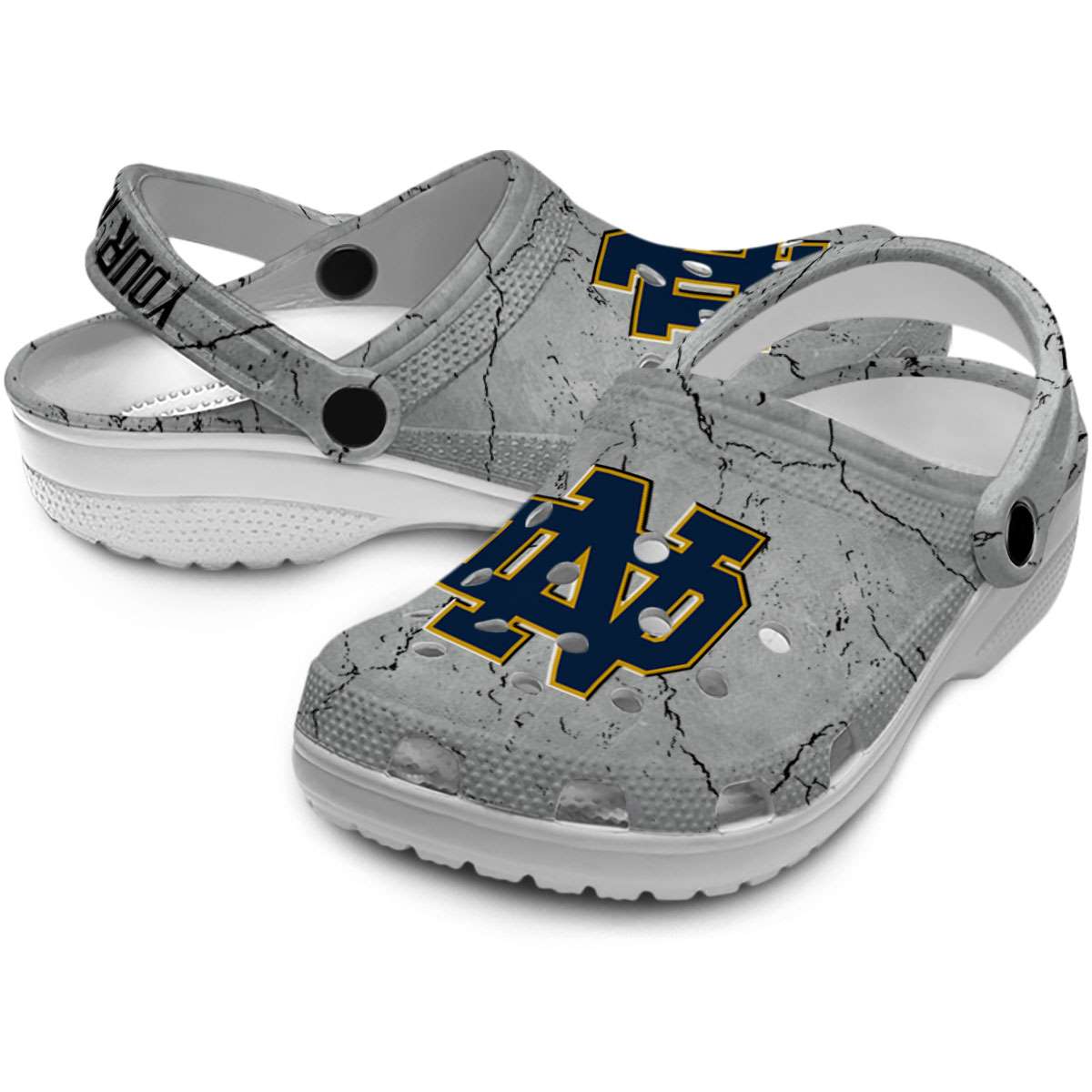 Merchidea Notre Dame Fighting Irish NCAA Sport Crocs Crocband Clogs Shoes Comfortable For Men Women and Kids