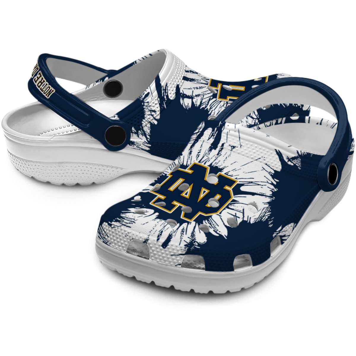 Merchidea Notre Dame Fighting Irish NCAA Sport Crocs Crocband Clogs Shoes Comfortable For Men Women and Kids