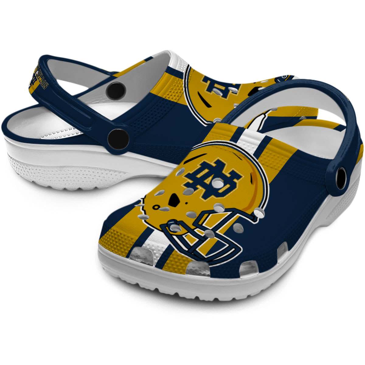 Merchidea Notre Dame Fighting Irish NCAA Sport Crocs Crocband Clogs Shoes Comfortable For Men Women and Kids