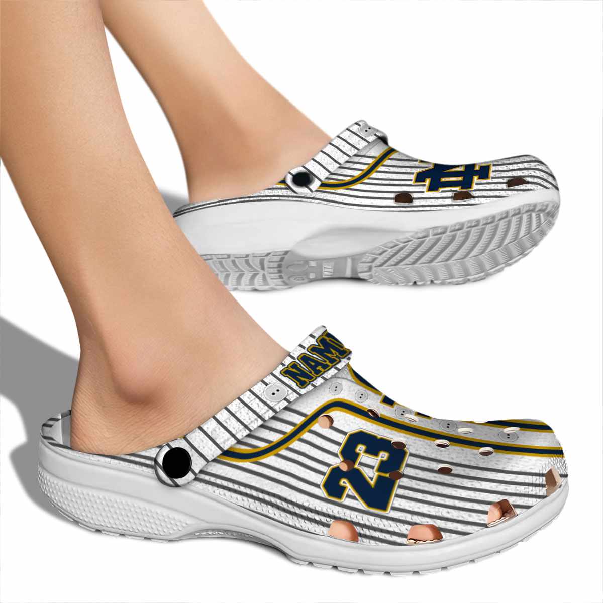 Merchidea Notre Dame Fighting Irish NCAA Sport Crocs Crocband Clogs Shoes Comfortable For Men Women and Kids