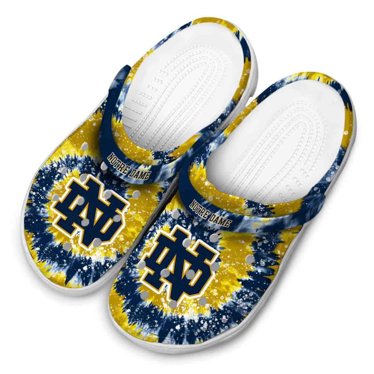 Merchidea Notre Dame Fighting Irish NCAA Sport Crocs Crocband Clogs Shoes Comfortable For Men Women and Kids