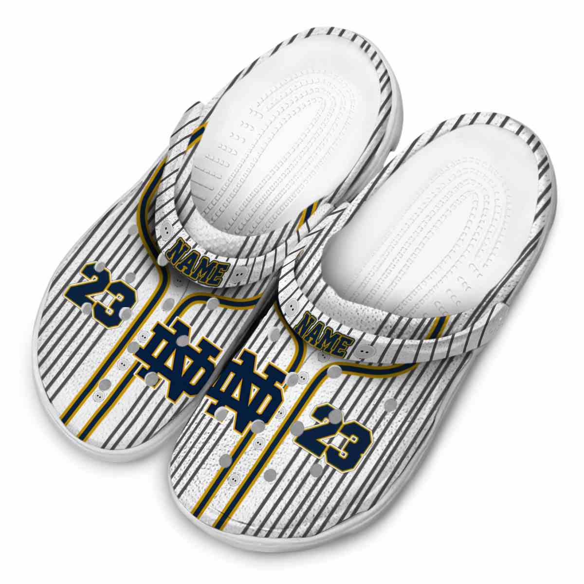Merchidea Notre Dame Fighting Irish NCAA Sport Crocs Crocband Clogs Shoes Comfortable For Men Women and Kids