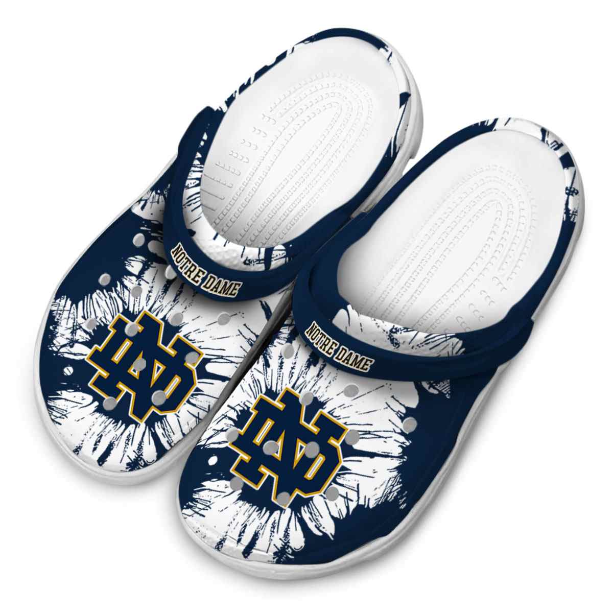 Merchidea Notre Dame Fighting Irish NCAA Sport Crocs Crocband Clogs Shoes Comfortable For Men Women and Kids