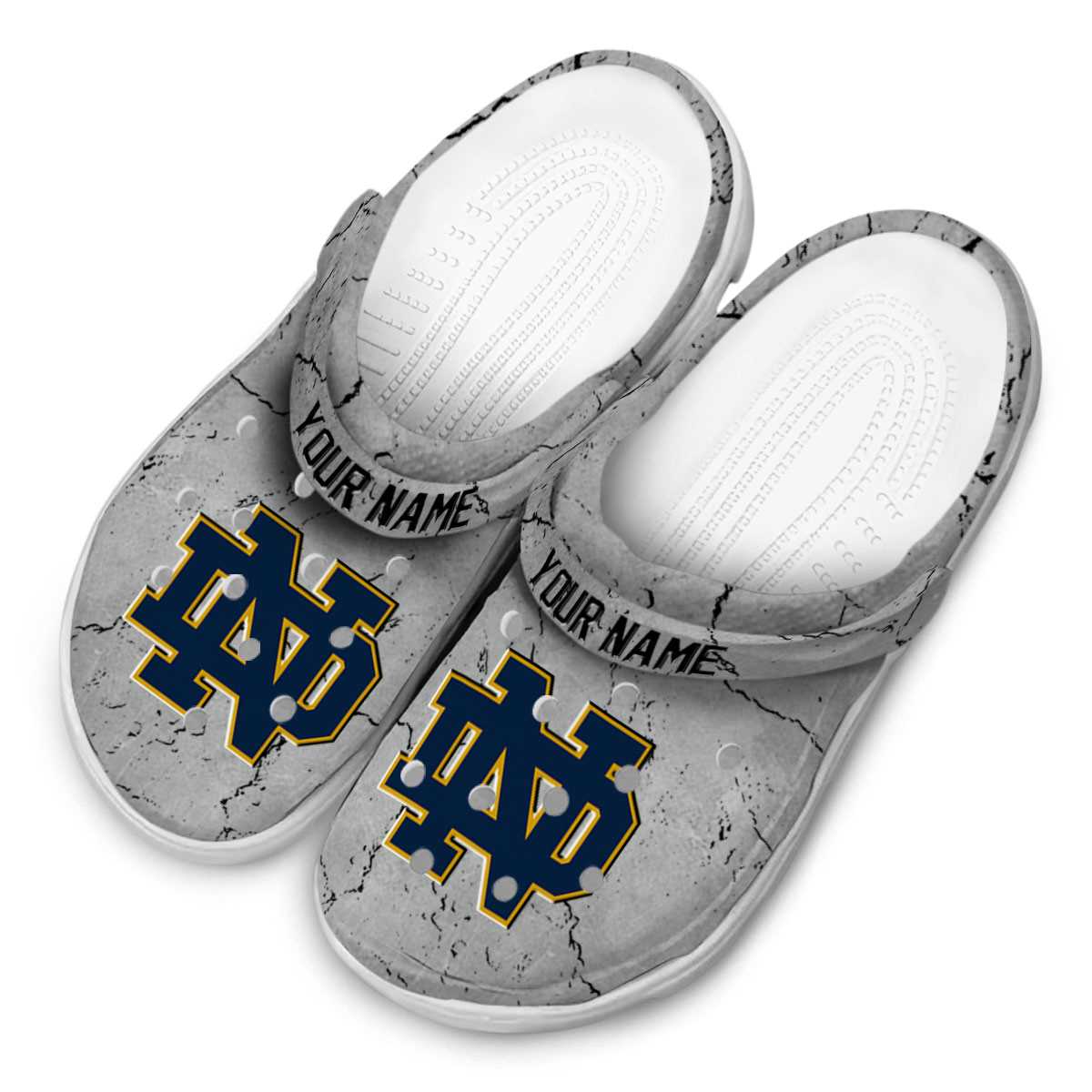 Merchidea Notre Dame Fighting Irish NCAA Sport Crocs Crocband Clogs Shoes Comfortable For Men Women and Kids