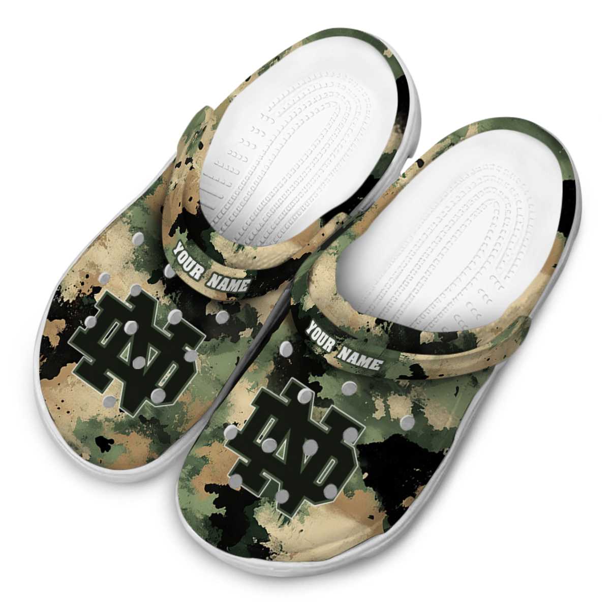 Merchidea Notre Dame Fighting Irish NCAA Sport Crocs Crocband Clogs Shoes Comfortable For Men Women and Kids