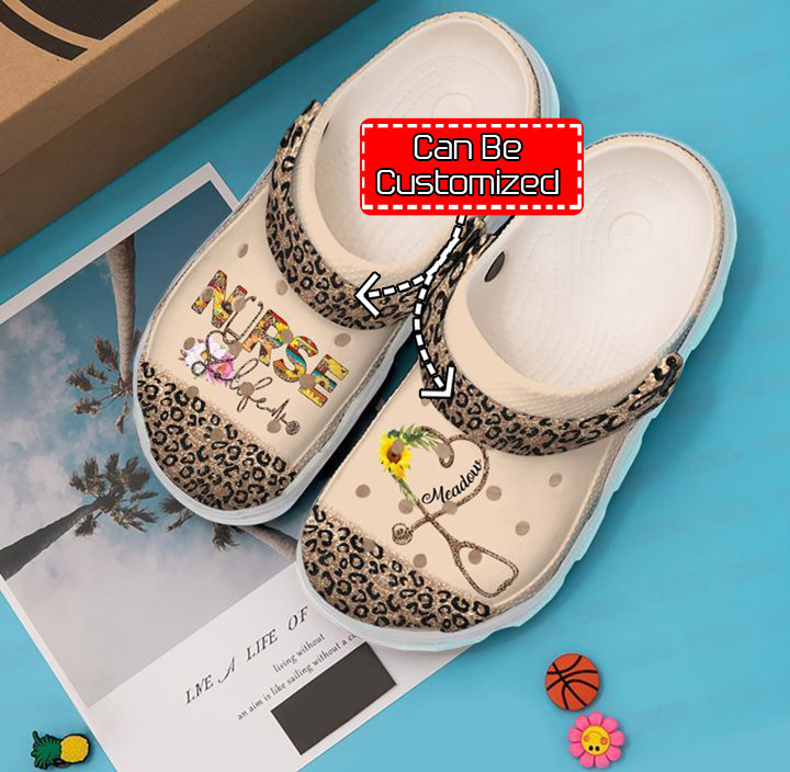 Merchidea Nurse - Nurse Personalized Life Leopard clog Shoes For Men And Women