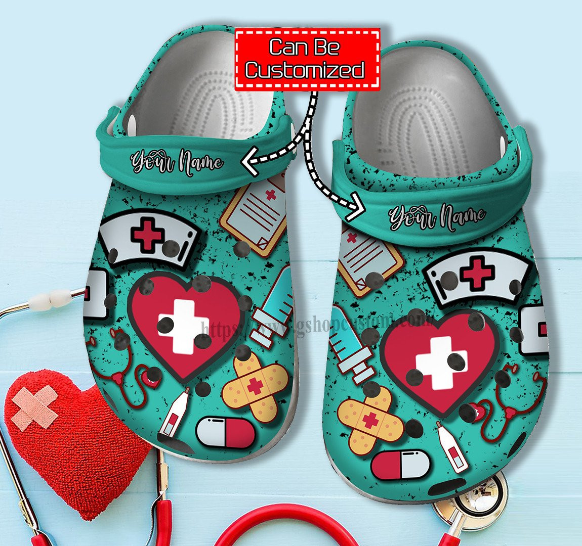 Merchidea Nurse Doctor Item Chibi Shoes Gifts Mom Daughter - Nurse Cna Shoes Croc Clogs Customize Name Birthday Gift