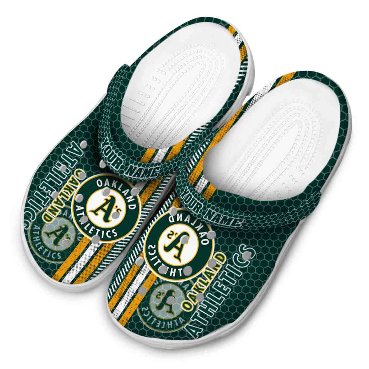 Merchidea Oakland Athletics MLB Sport Crocs Crocband Clogs Shoes Comfortable For Men Women and Kids
