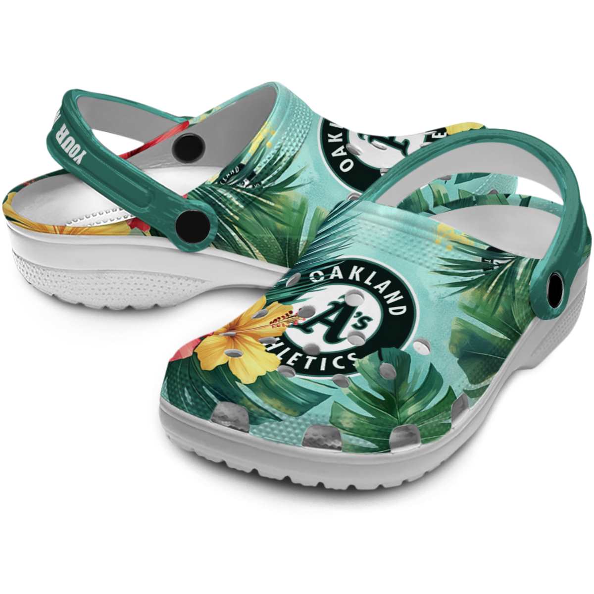 Merchidea Oakland Athletics MLB Sport Crocs Crocband Clogs Shoes Comfortable For Men Women and Kids