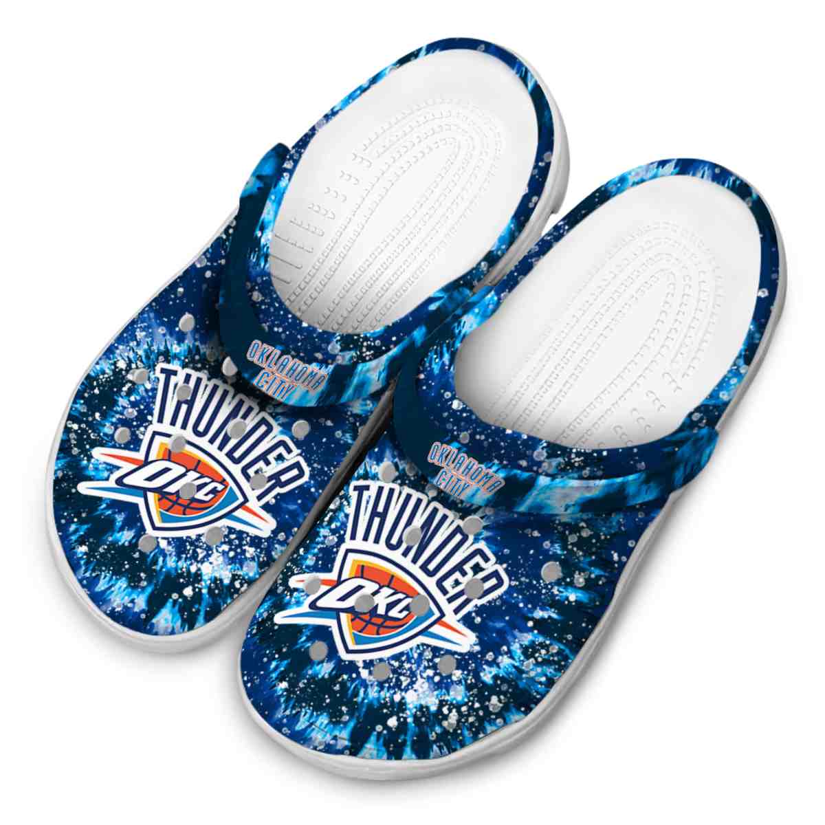 Merchidea Oklahoma City Thunder NBA Sport Crocs Crocband Clogs Shoes Comfortable For Men Women and Kids