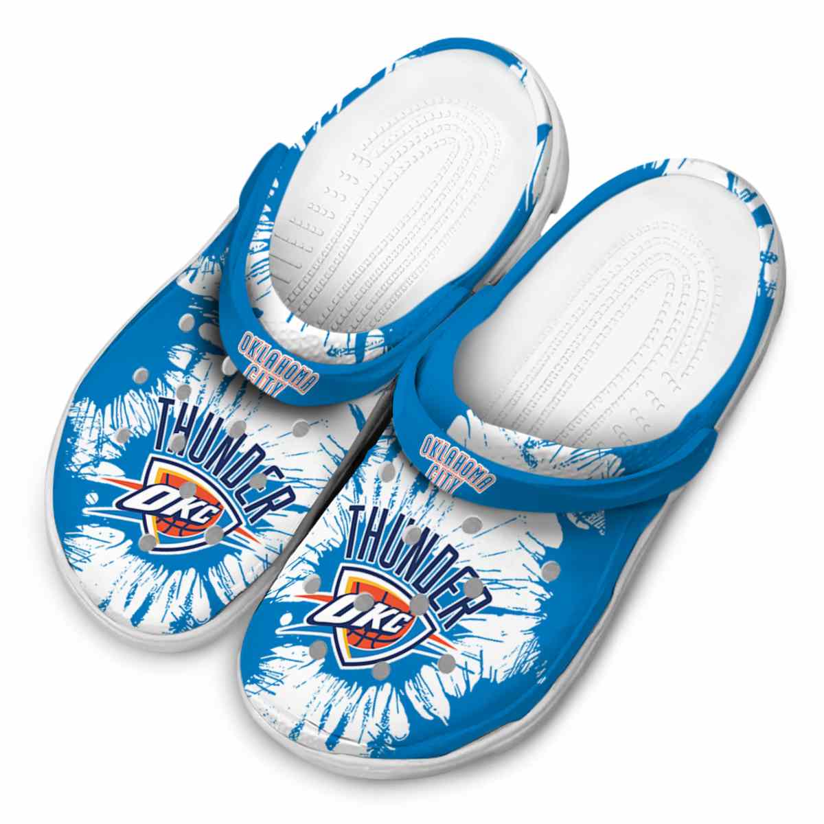 Merchidea Oklahoma City Thunder NBA Sport Crocs Crocband Clogs Shoes Comfortable For Men Women and Kids