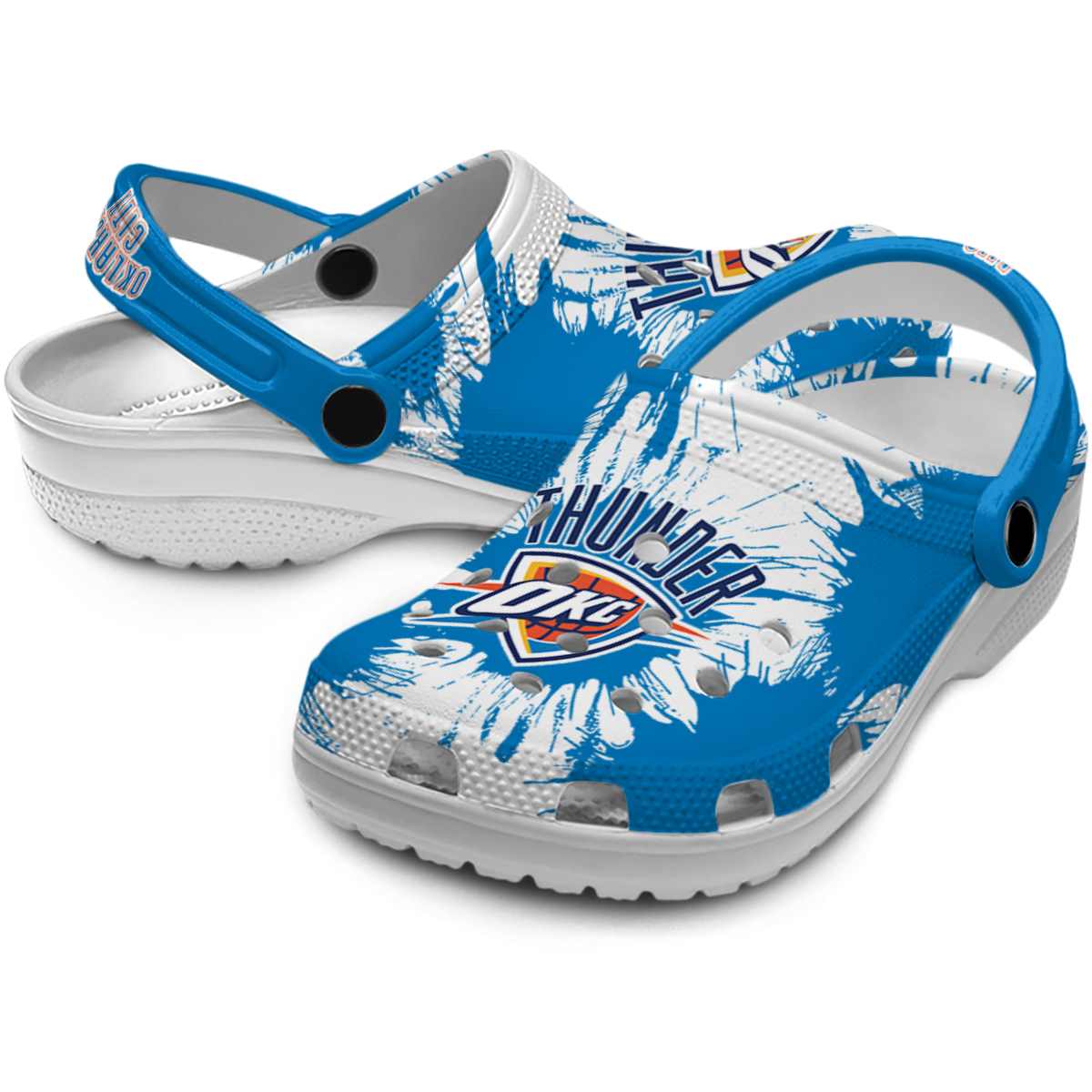 Merchidea Oklahoma City Thunder NBA Sport Crocs Crocband Clogs Shoes Comfortable For Men Women and Kids