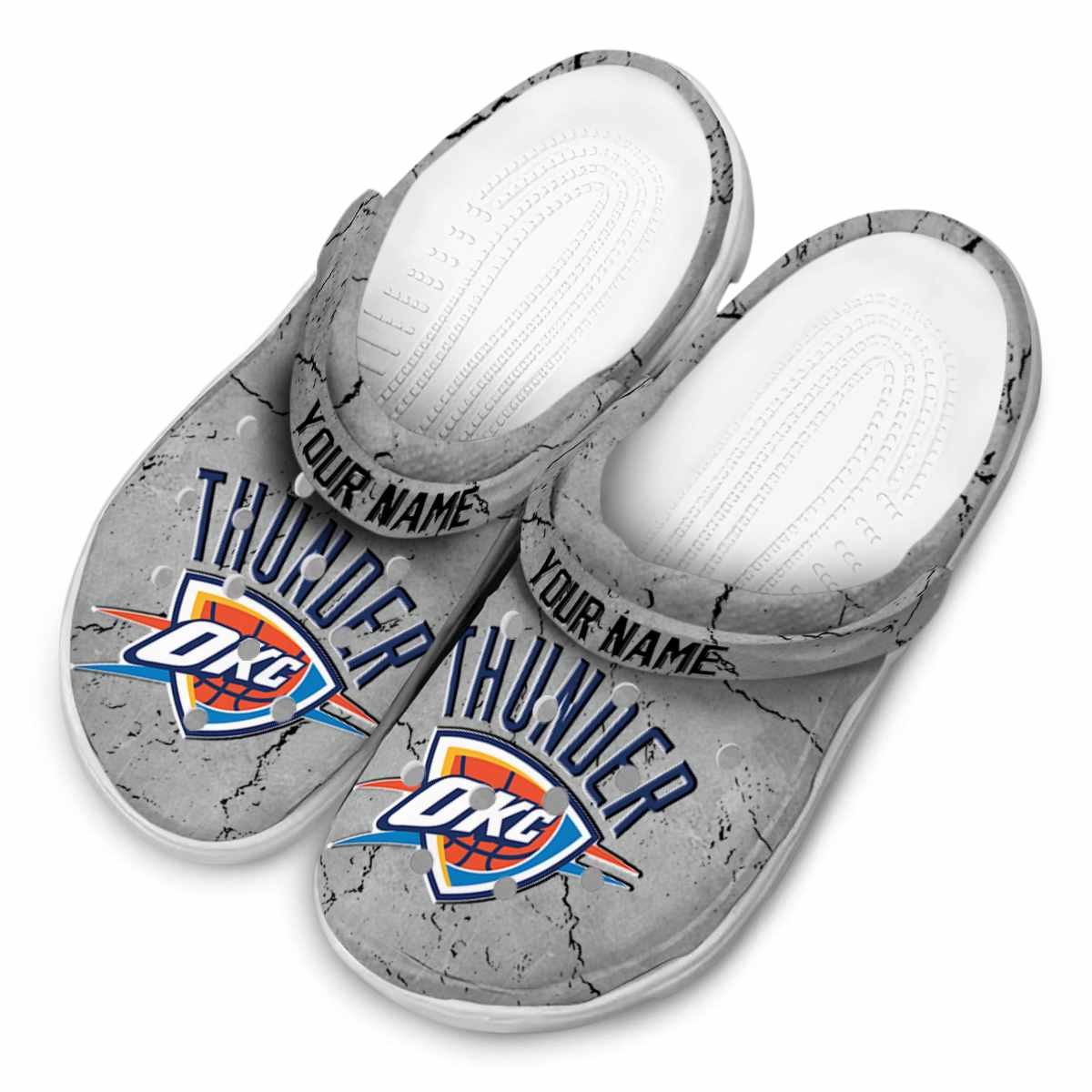 Merchidea Oklahoma City Thunder NBA Sport Crocs Crocband Clogs Shoes Comfortable For Men Women and Kids