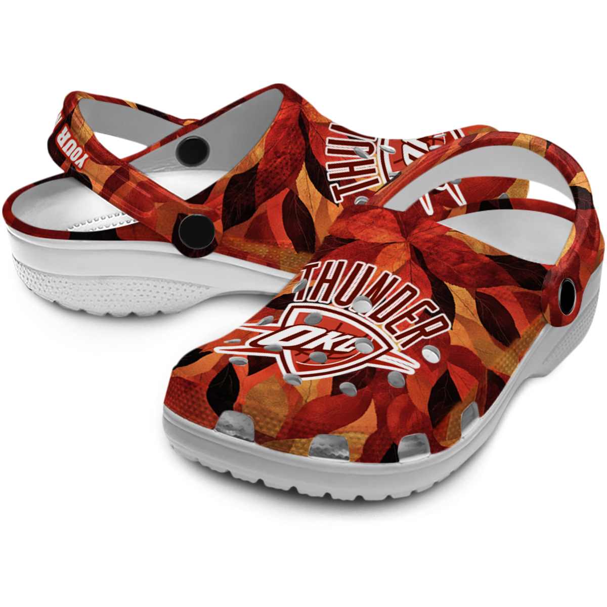 Merchidea Oklahoma City Thunder NBA Sport Crocs Crocband Clogs Shoes Comfortable For Men Women and Kids