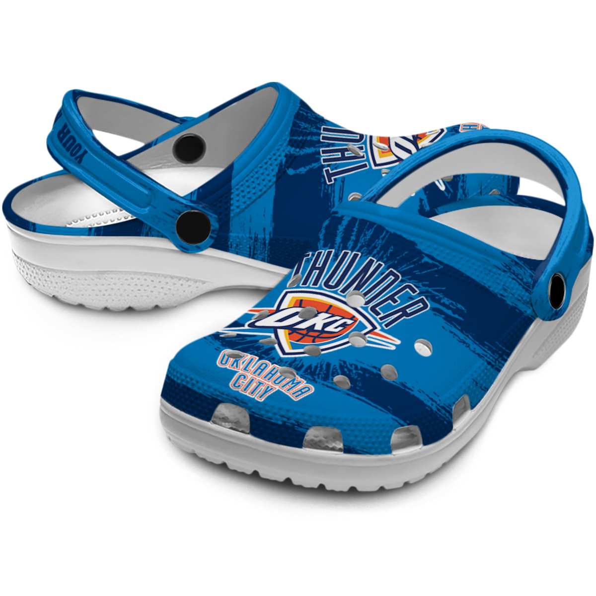 Merchidea Oklahoma City Thunder NBA Sport Crocs Crocband Clogs Shoes Comfortable For Men Women and Kids