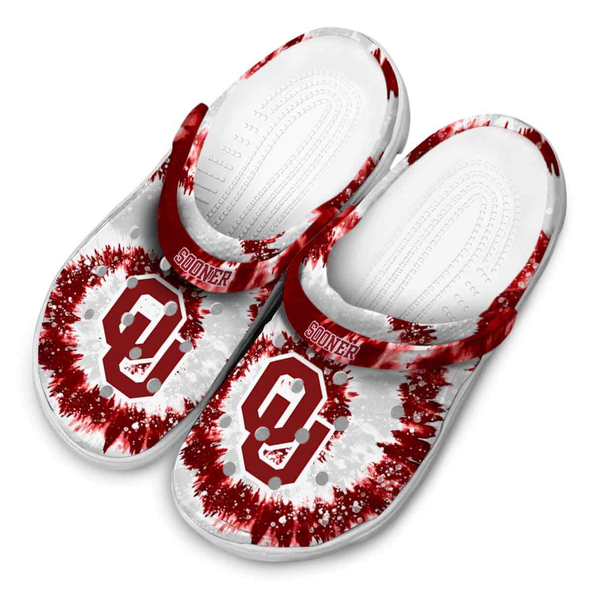 Merchidea Oklahoma Sooners NCAA Sport Crocs Crocband Clogs Shoes Comfortable For Men Women and Kids