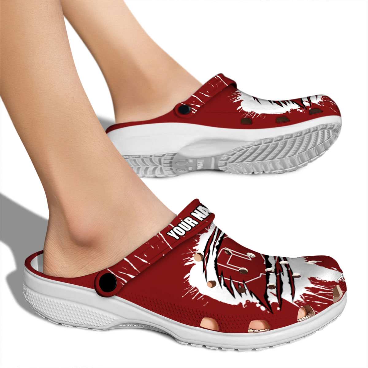 Merchidea Oklahoma Sooners NCAA Sport Crocs Crocband Clogs Shoes Comfortable For Men Women and Kids