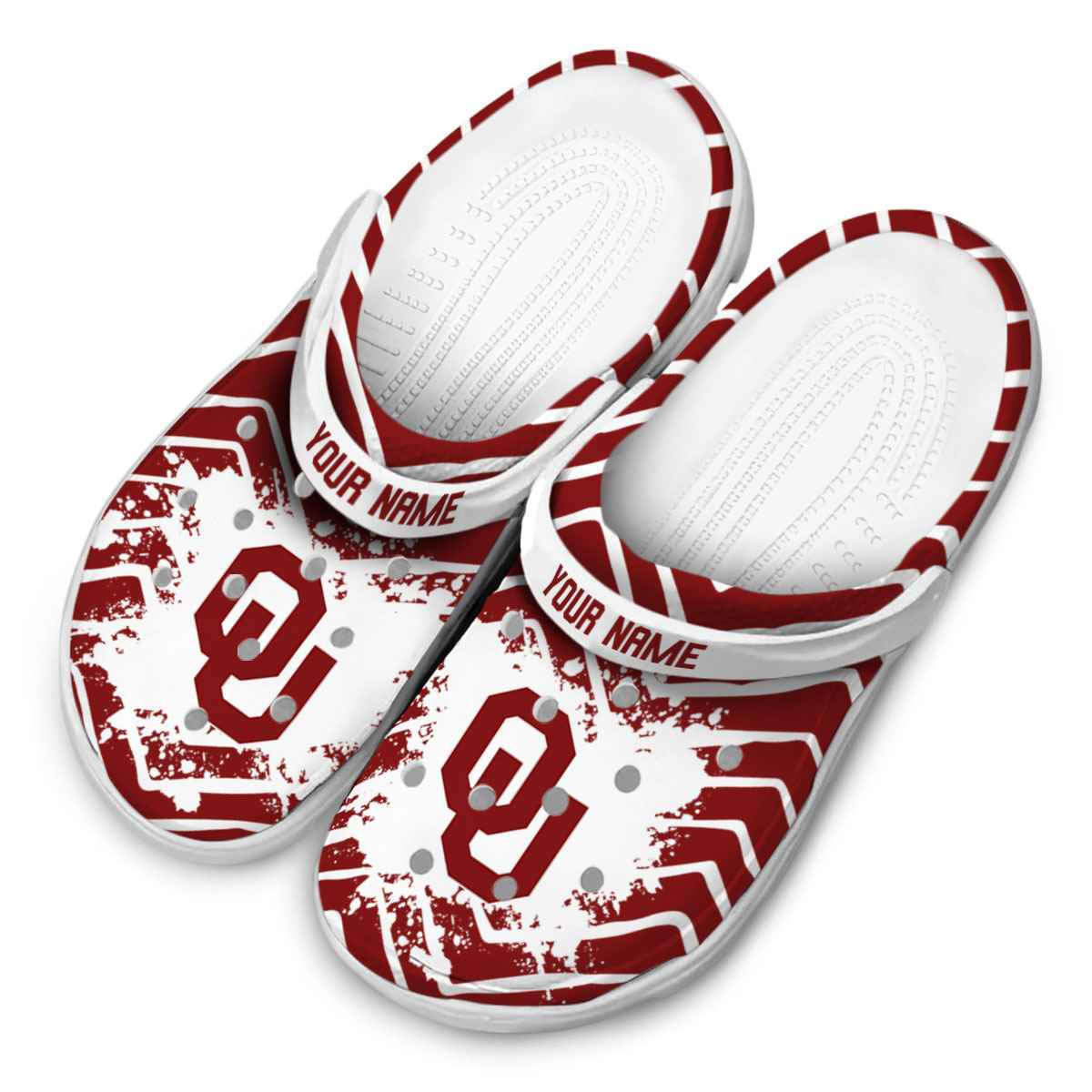 Merchidea Oklahoma Sooners NCAA Sport Crocs Crocband Clogs Shoes Comfortable For Men Women and Kids