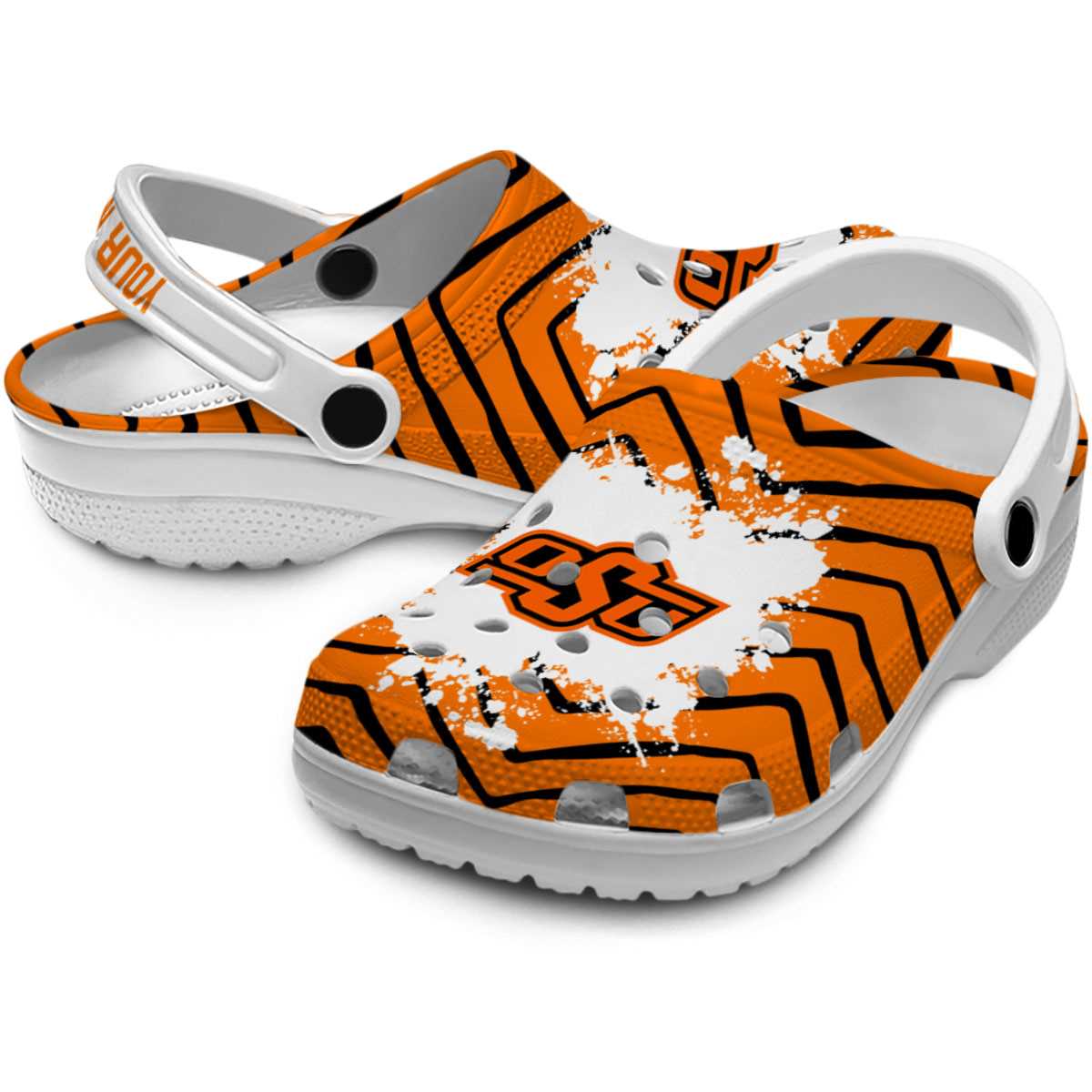 Merchidea Oklahoma State Cowboys NCAA Sport Crocs Crocband Clogs Shoes Comfortable For Men Women and Kids