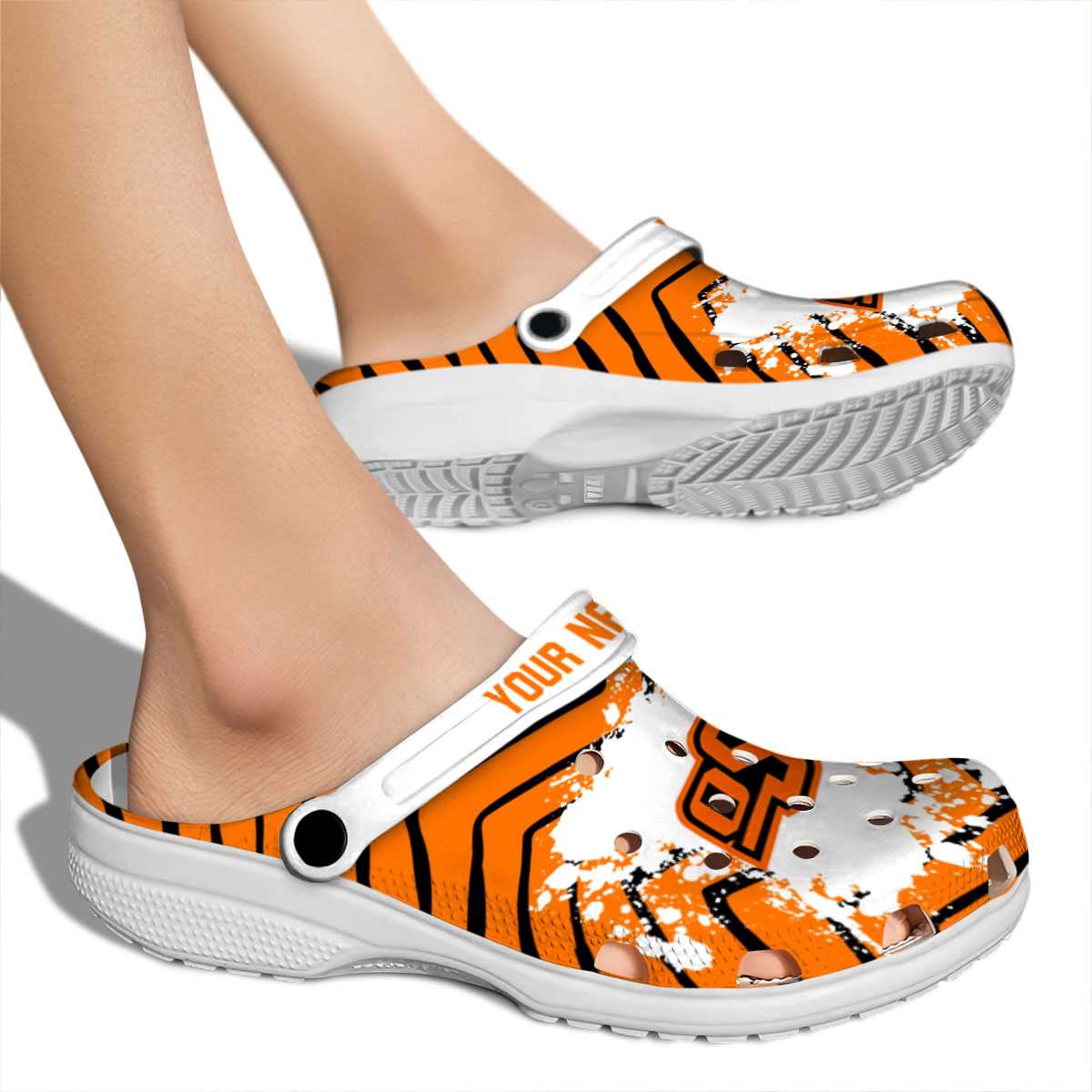 Merchidea Oklahoma State Cowboys NCAA Sport Crocs Crocband Clogs Shoes Comfortable For Men Women and Kids