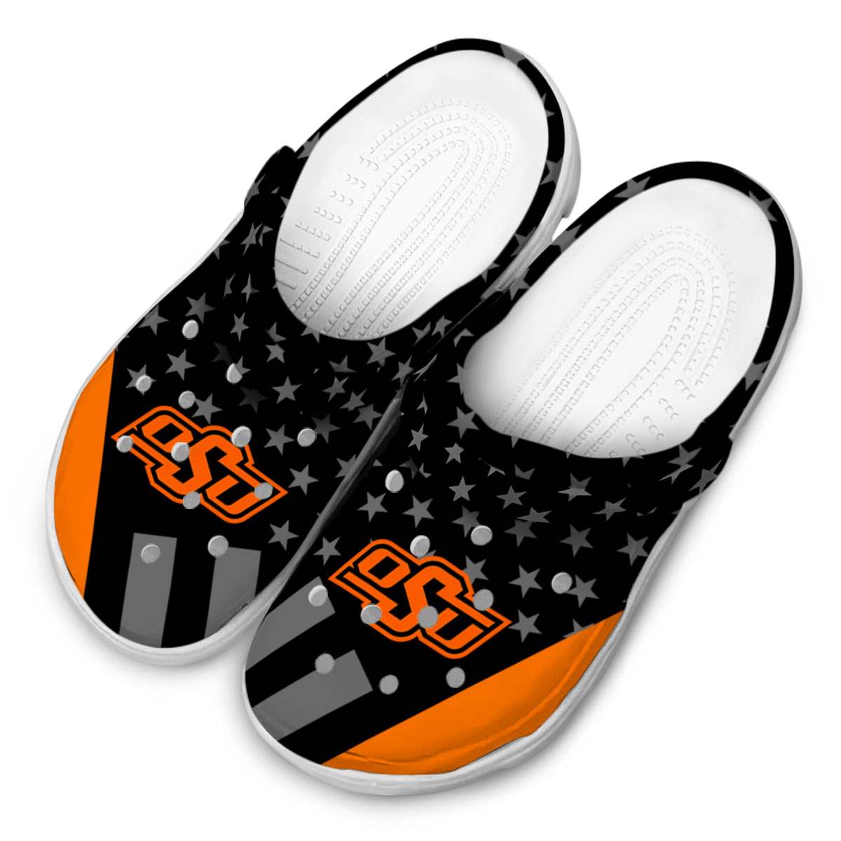 Merchidea Oklahoma State Cowboys NCAA Sport Crocs Crocband Clogs Shoes Comfortable For Men Women and Kids