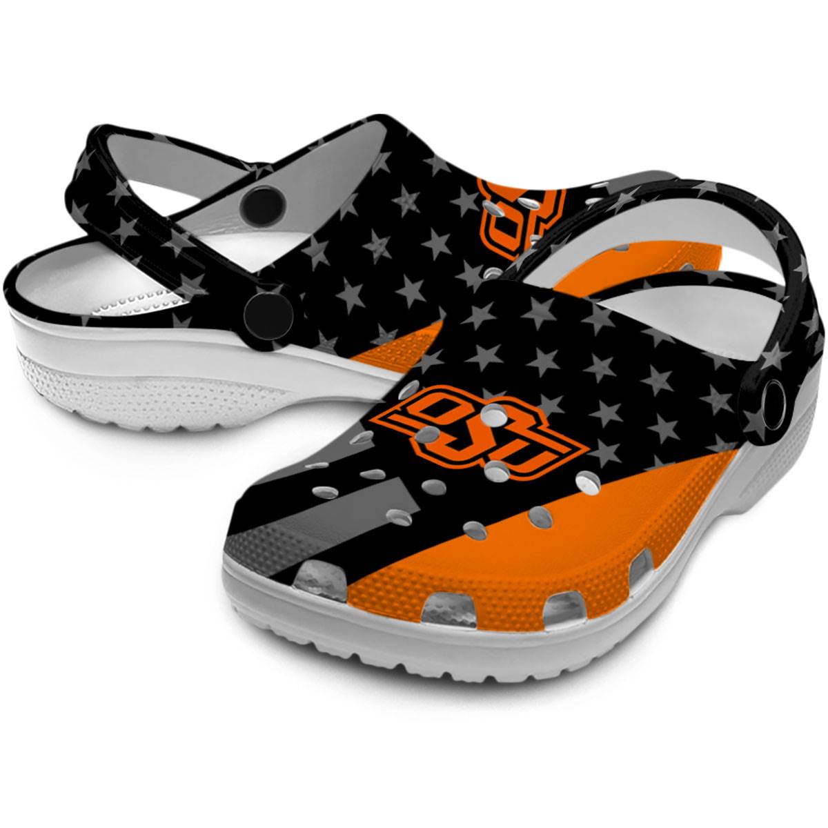 Merchidea Oklahoma State Cowboys NCAA Sport Crocs Crocband Clogs Shoes Comfortable For Men Women and Kids