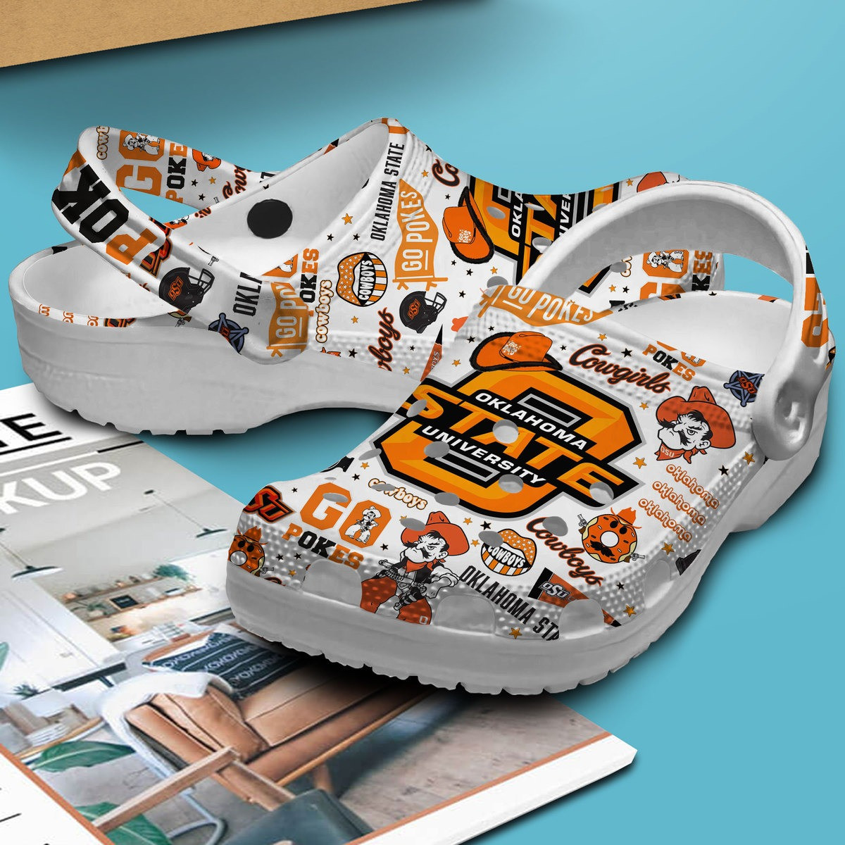 Merchidea Oklahoma State Cowboys NCAA Sport Crocs Crocband Clogs Shoes Comfortable For Men Women and Kids