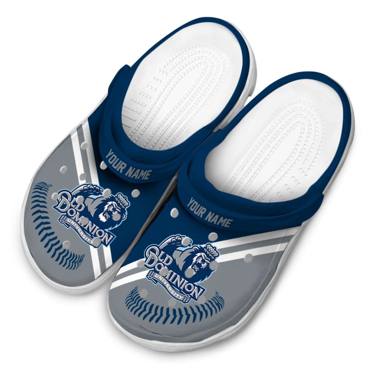 Merchidea Old Dominion Monarchs NCAA Sport Crocs Crocband Clogs Shoes Comfortable For Men Women and Kids