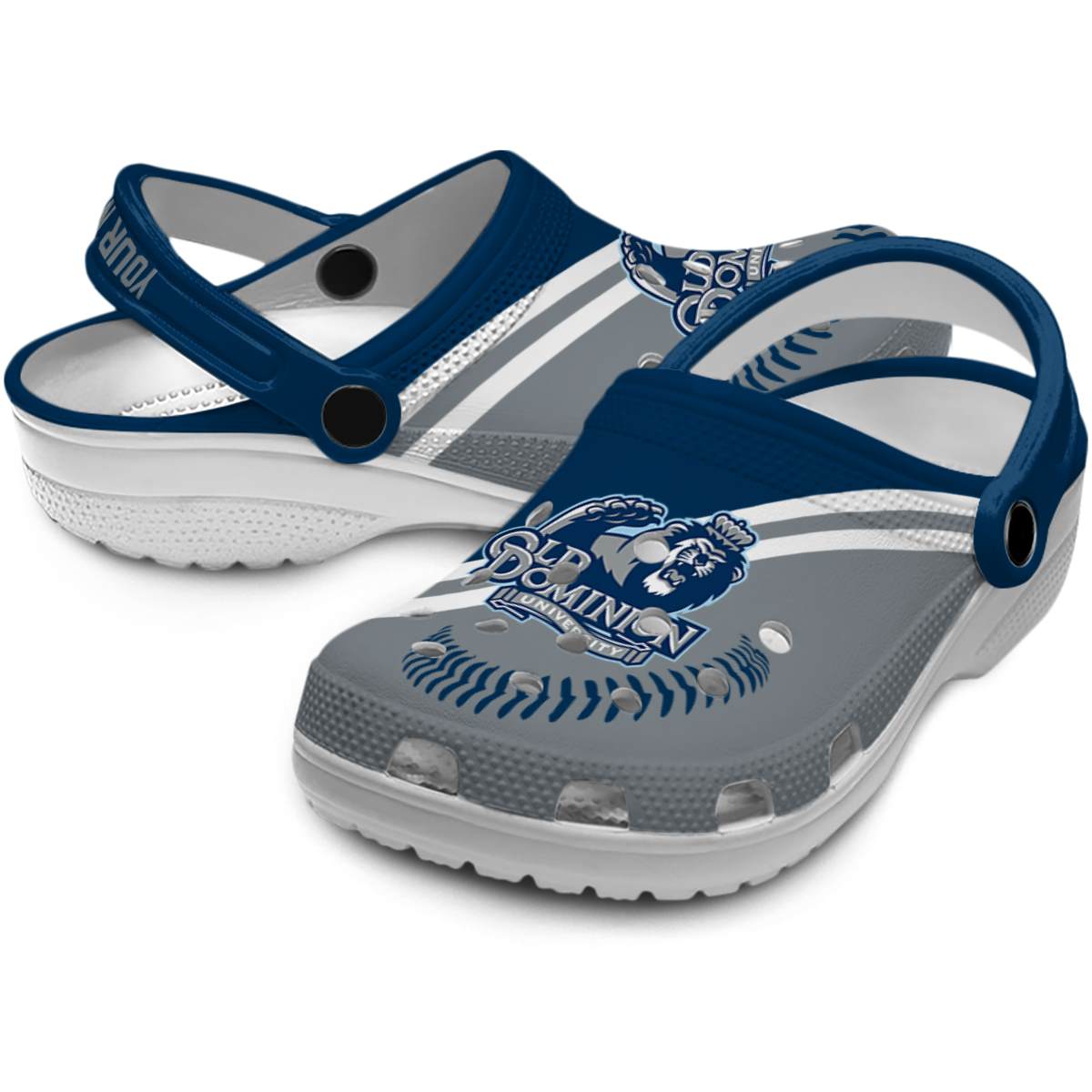 Merchidea Old Dominion Monarchs NCAA Sport Crocs Crocband Clogs Shoes Comfortable For Men Women and Kids