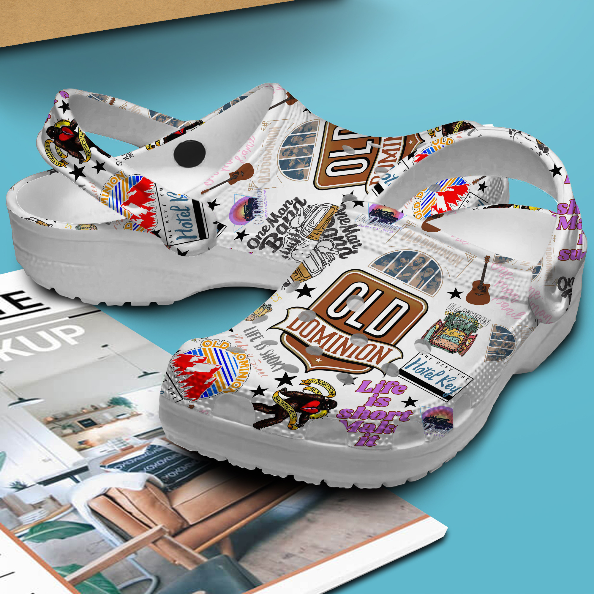 Merchidea Old Dominion Music Crocs Crocband Clogs Shoes Comfortable For Men Women and Kids