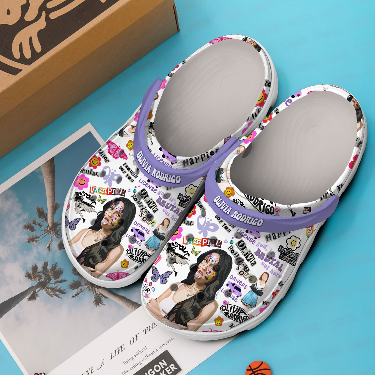 Merchidea Olivia Rodrigo Singer Music Crocs Crocband Clogs Shoes Comfortable For Men Women and Kids