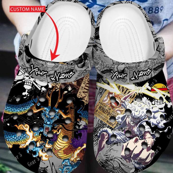 Merchidea One Piece Gear 5 Anime Crocs Crocband Clogs Shoes Comfortable For Men Women and Kids