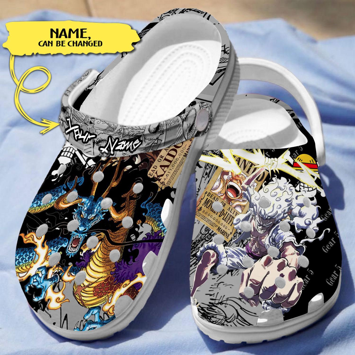 Merchidea One Piece Gear 5 Anime Crocs Crocband Clogs Shoes Comfortable For Men Women and Kids