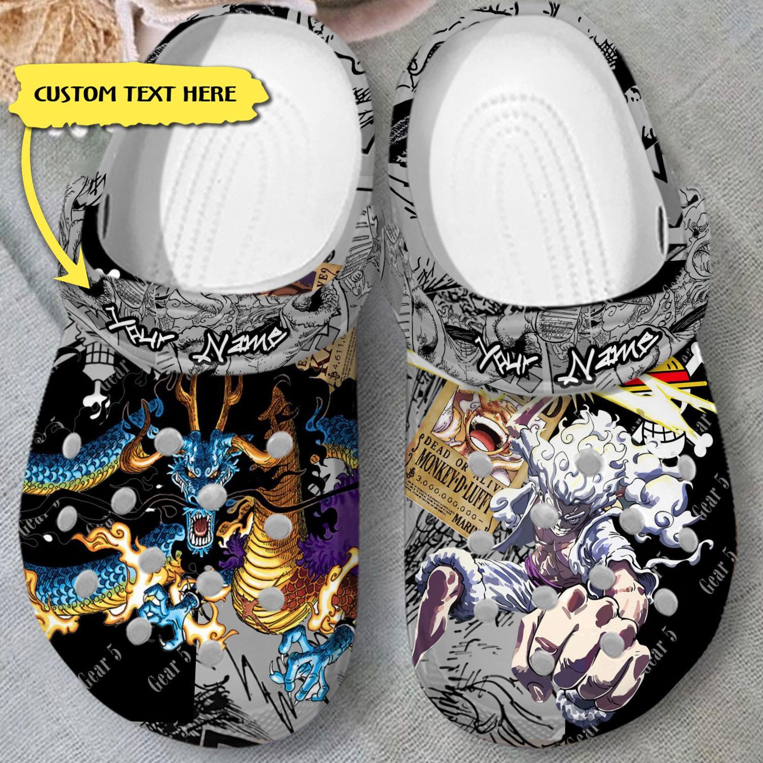 Merchidea One Piece Gear 5 Anime Crocs Crocband Clogs Shoes Comfortable For Men Women and Kids