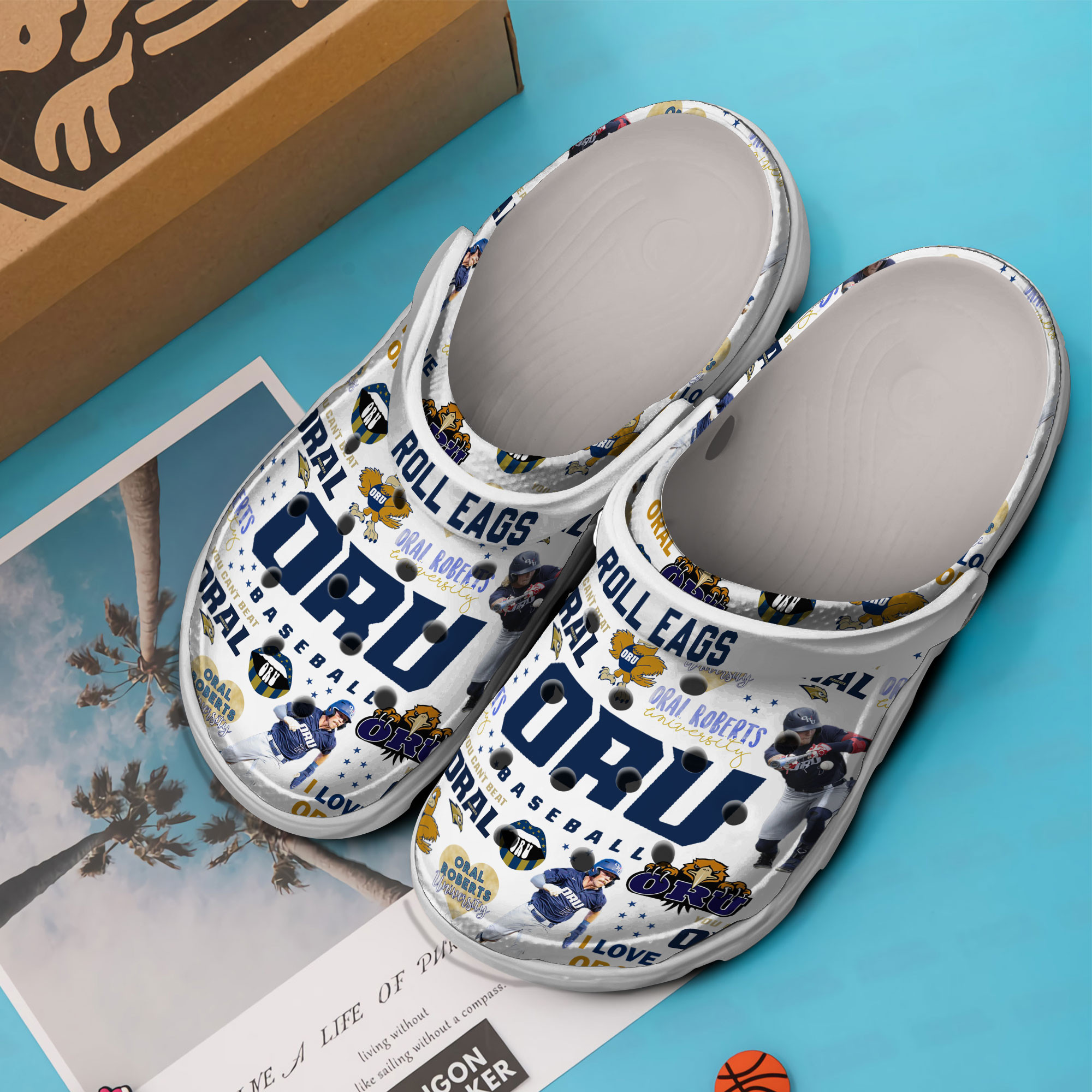 Merchidea Oral Roberts Golden Eagles NCAA Sport Crocs Crocband Clogs Shoes Comfortable For Men Women and Kids