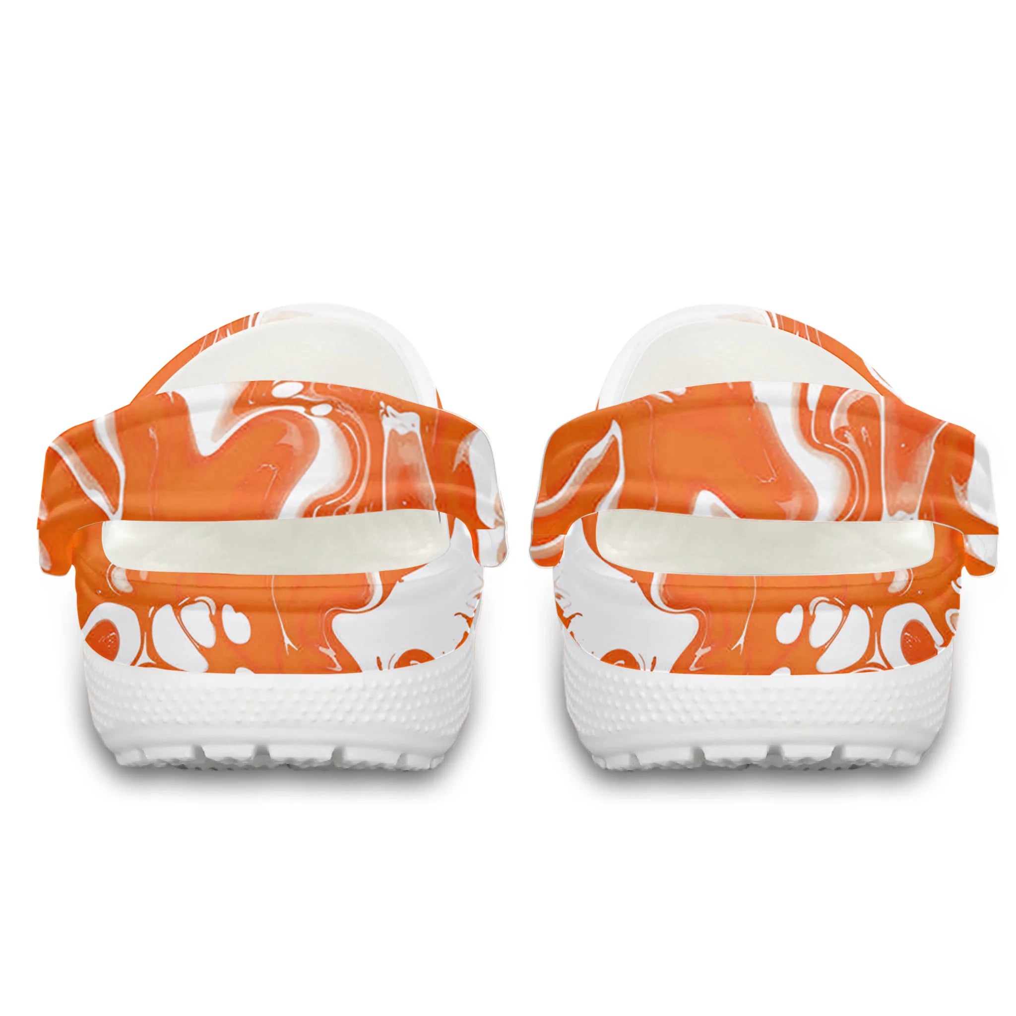 Merchidea Orange Tie-Dye Cheerleading Sport Crocs Crocband Clogs Shoes Comfortable For Men Women and Kids