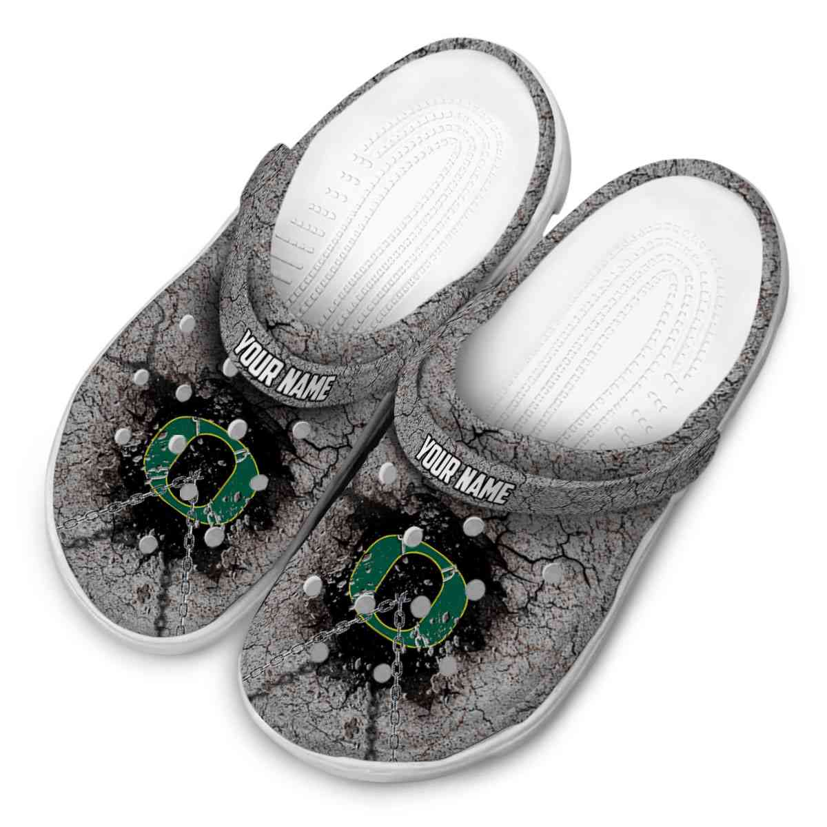 Merchidea Oregon Ducks NCAA Sport Crocs Crocband Clogs Shoes Comfortable For Men Women and Kids