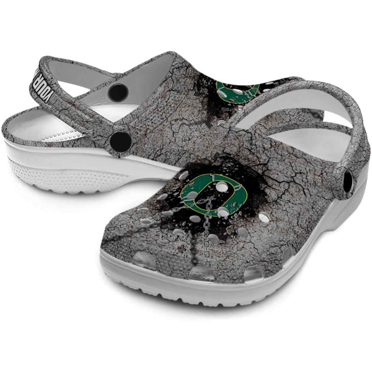 Merchidea Oregon Ducks NCAA Sport Crocs Crocband Clogs Shoes Comfortable For Men Women and Kids