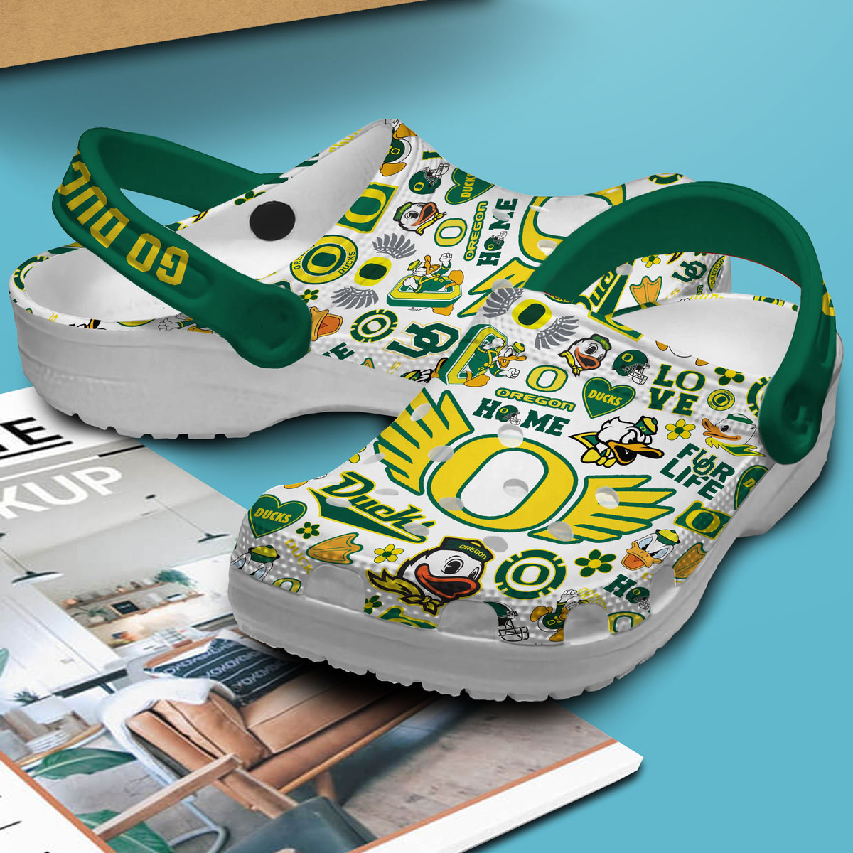 Merchidea Oregon Ducks NCAA Sport Crocs Crocband Clogs Shoes Comfortable For Men Women and Kids