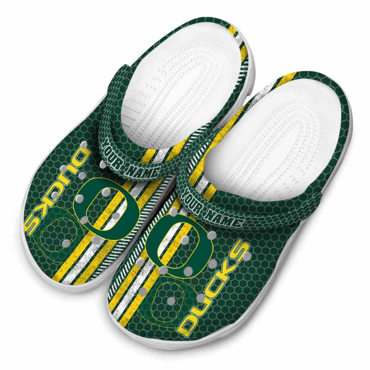 Merchidea Oregon Ducks NCAA Sport Crocs Crocband Clogs Shoes Comfortable For Men Women and Kids