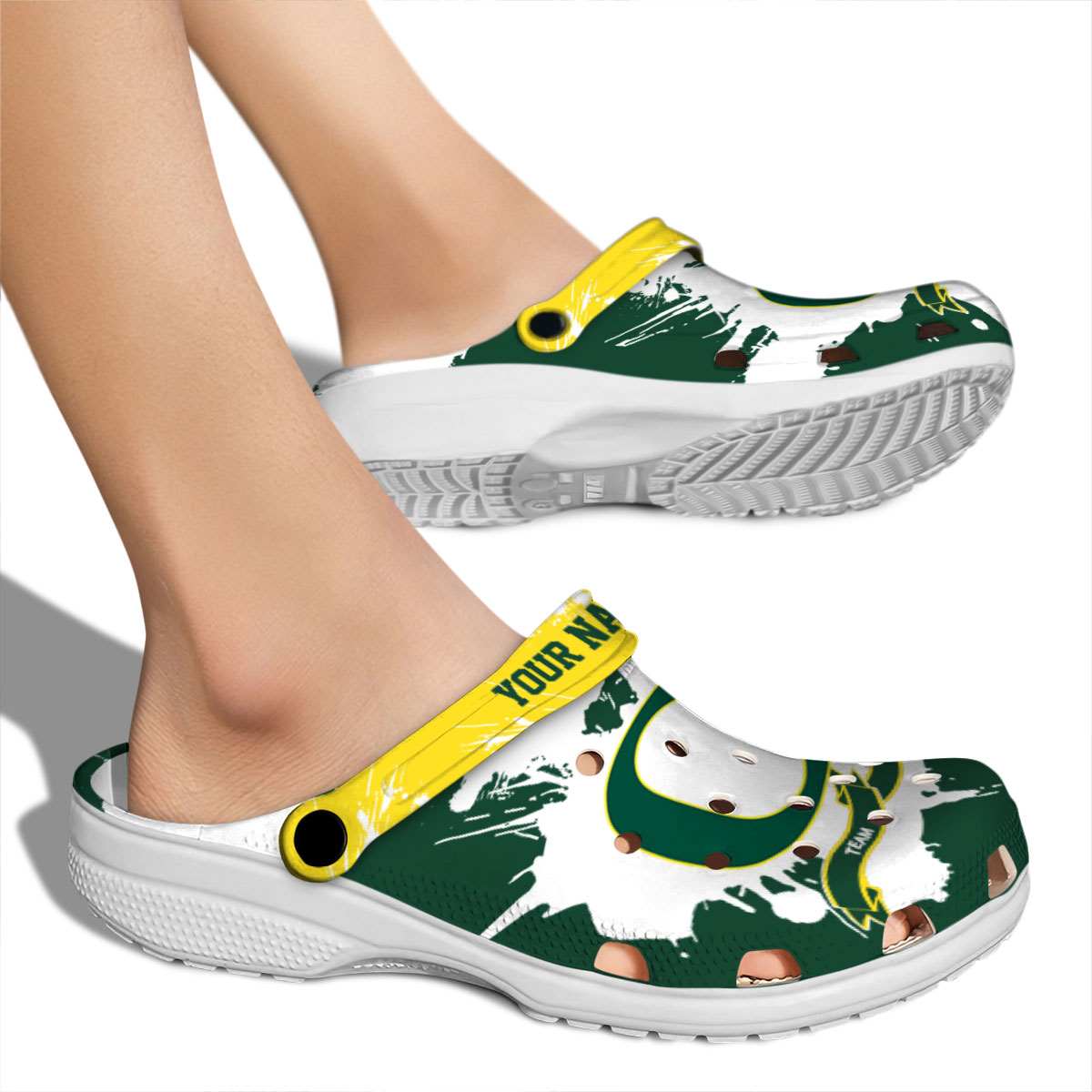 Merchidea Oregon Ducks NCAA Sport Crocs Crocband Clogs Shoes Comfortable For Men Women and Kids