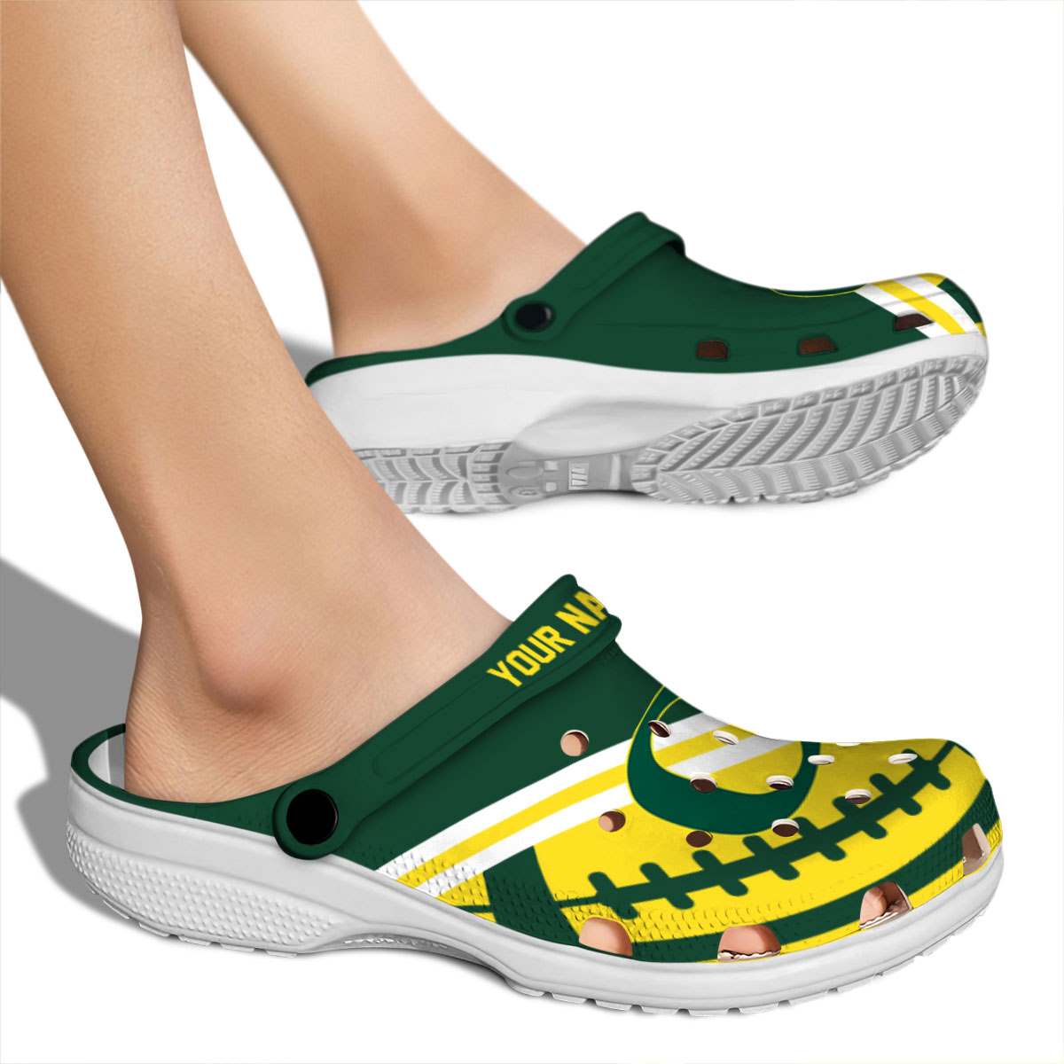 Merchidea Oregon Ducks NCAA Sport Crocs Crocband Clogs Shoes Comfortable For Men Women and Kids
