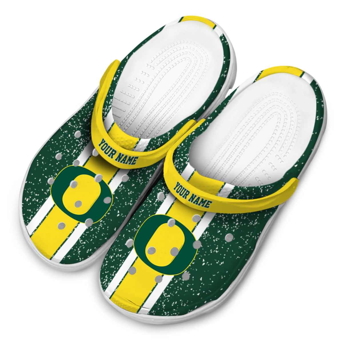 Merchidea Oregon Ducks NCAA Sport Crocs Crocband Clogs Shoes Comfortable For Men Women and Kids