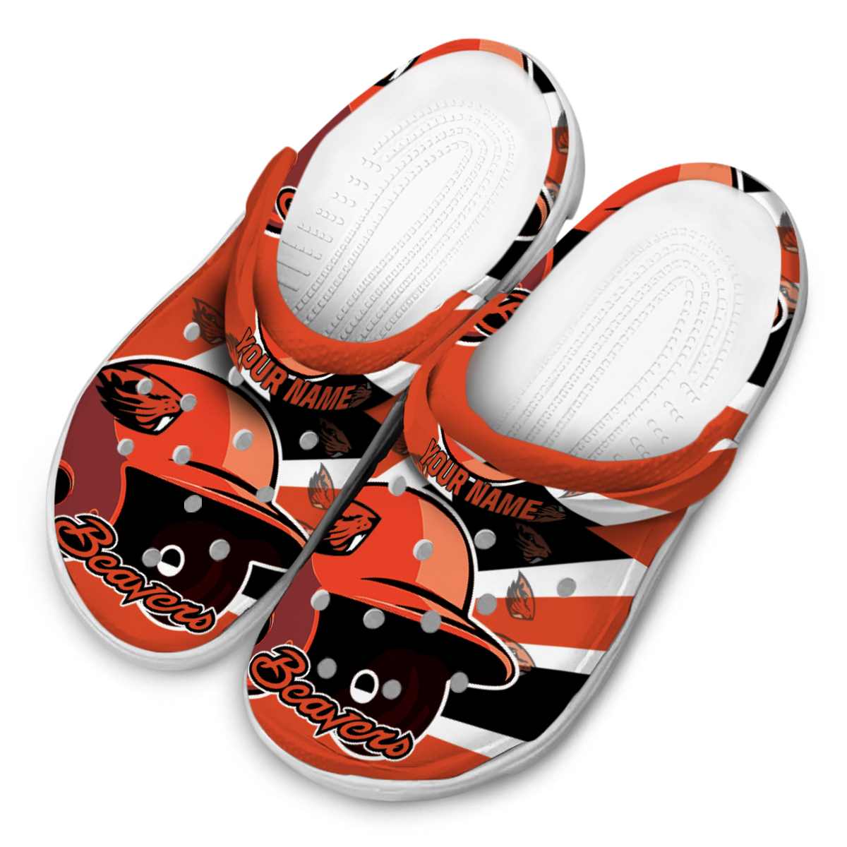 Merchidea Oregon State Beavers NCAA Sport Crocs Crocband Clogs Shoes Comfortable For Men Women and Kids