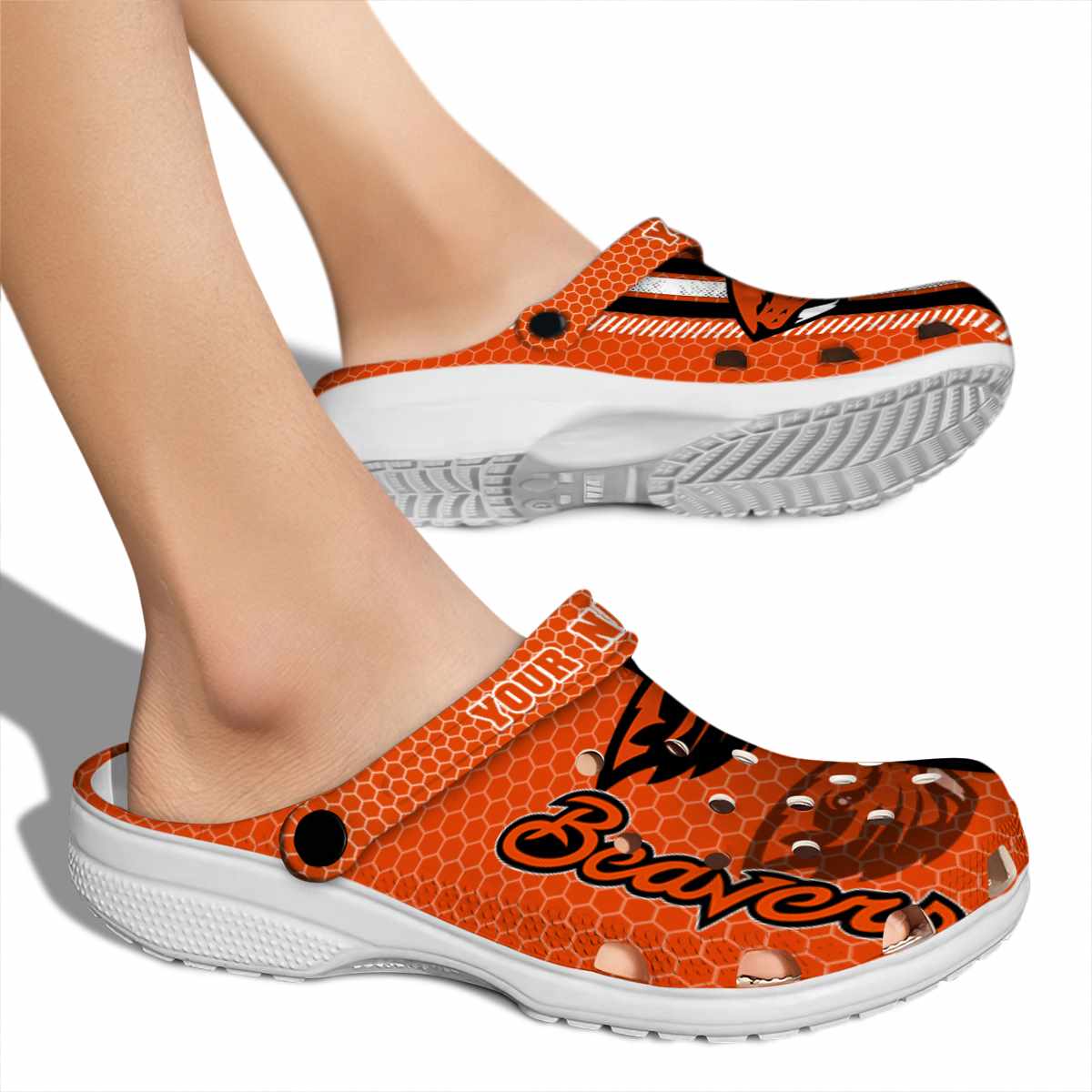 Merchidea Oregon State Beavers NCAA Sport Crocs Crocband Clogs Shoes Comfortable For Men Women and Kids