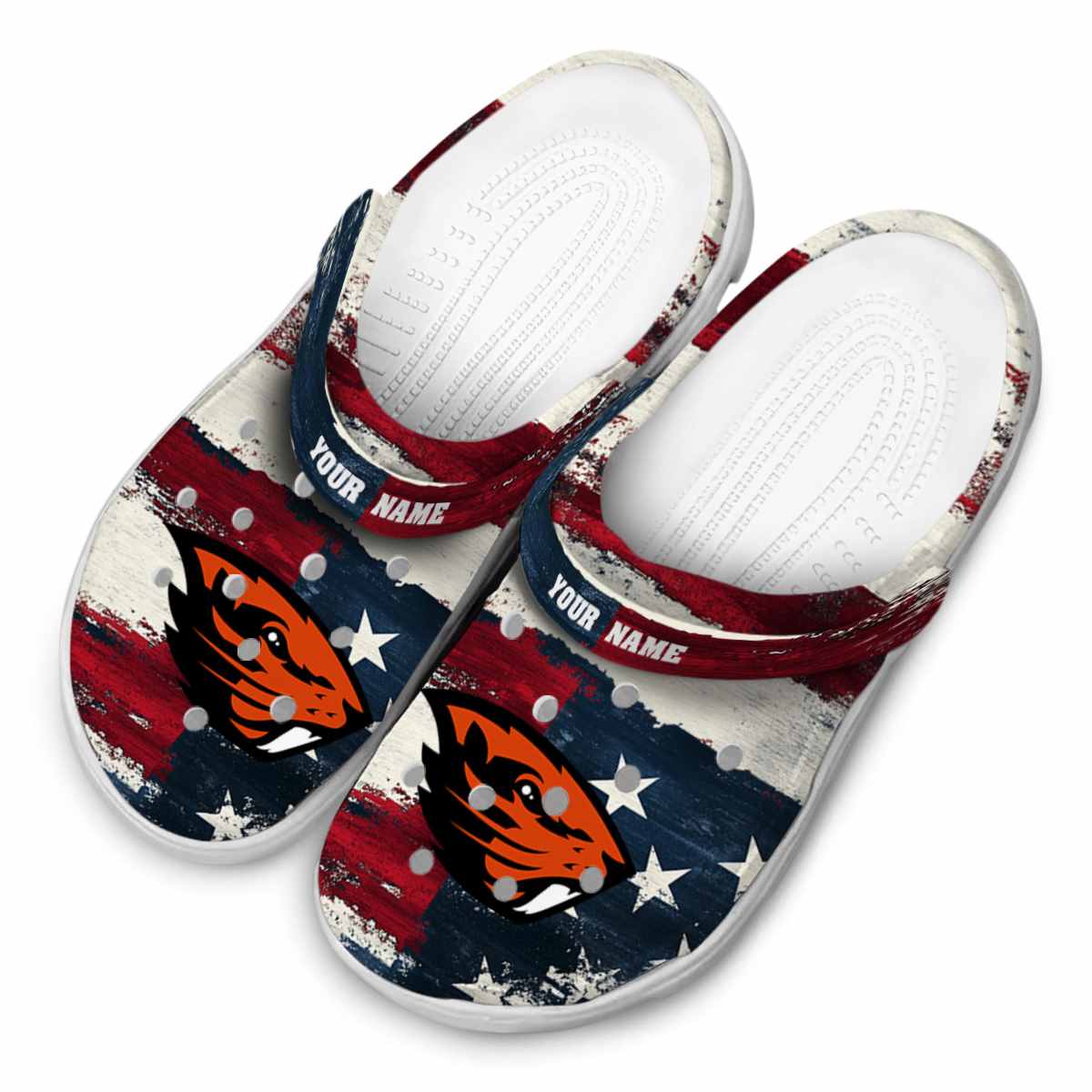 Merchidea Oregon State Beavers NCAA Sport Crocs Crocband Clogs Shoes Comfortable For Men Women and Kids