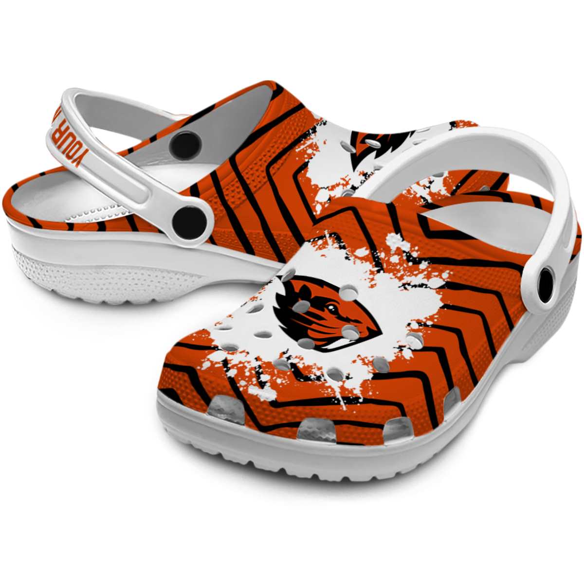 Merchidea Oregon State Beavers NCAA Sport Crocs Crocband Clogs Shoes Comfortable For Men Women and Kids