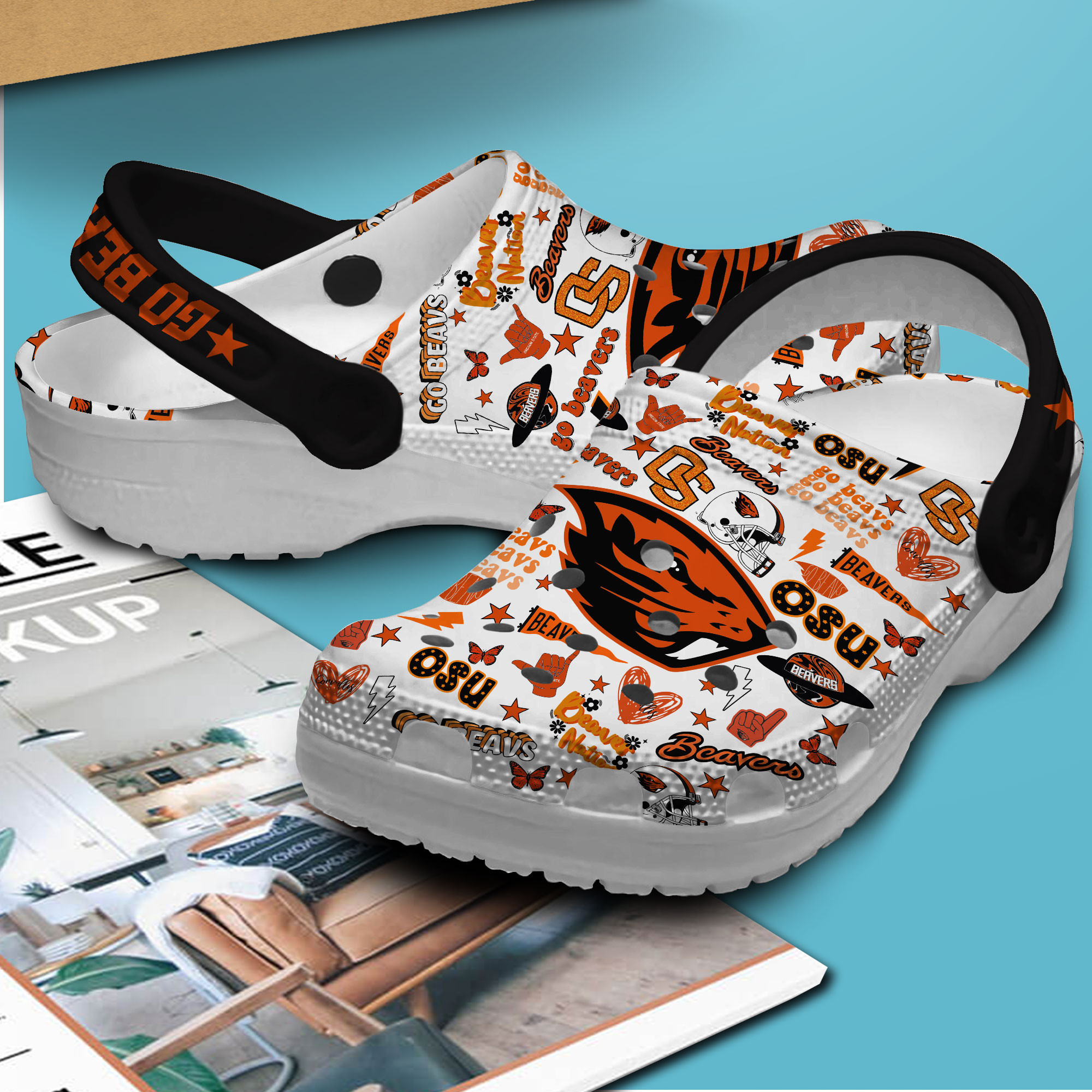Merchidea Oregon State Beavers NCAA Sport Crocs Crocband Clogs Shoes Comfortable For Men Women and Kids