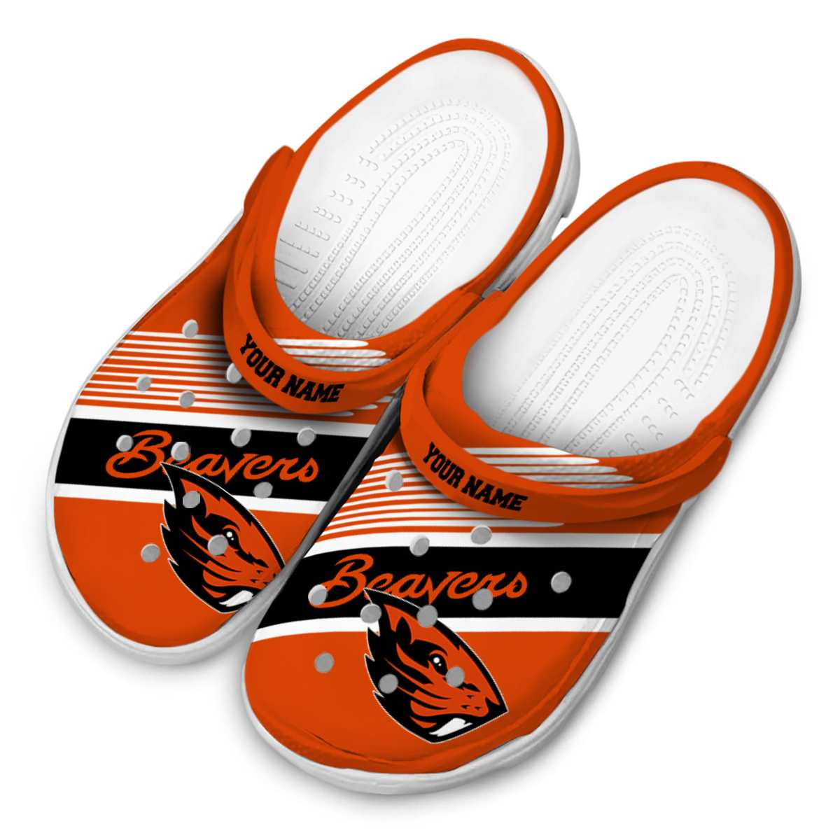 Merchidea Oregon State Beavers NCAA Sport Crocs Crocband Clogs Shoes Comfortable For Men Women and Kids